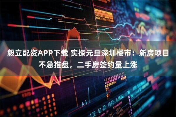 毅立配资APP下载 实探元旦深圳楼市：新房项目不急推盘，二手房签约量上涨
